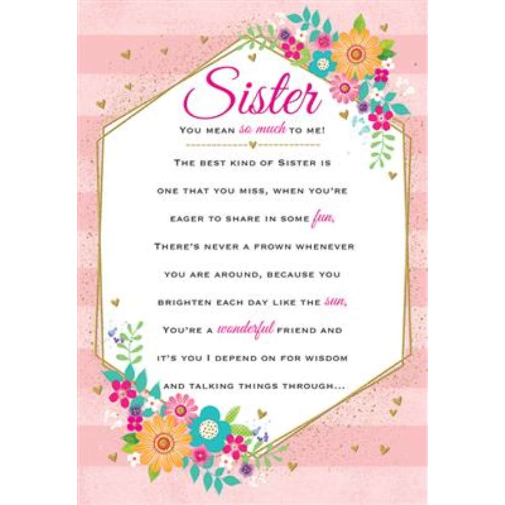 Regal 6 Pack Cards C75 Everyday Birthday Sister