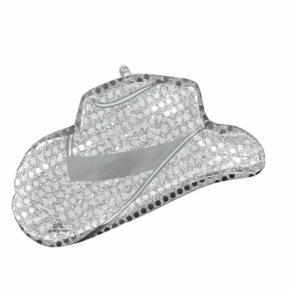 Anagram Foil Balloon Disco Western Hat 33