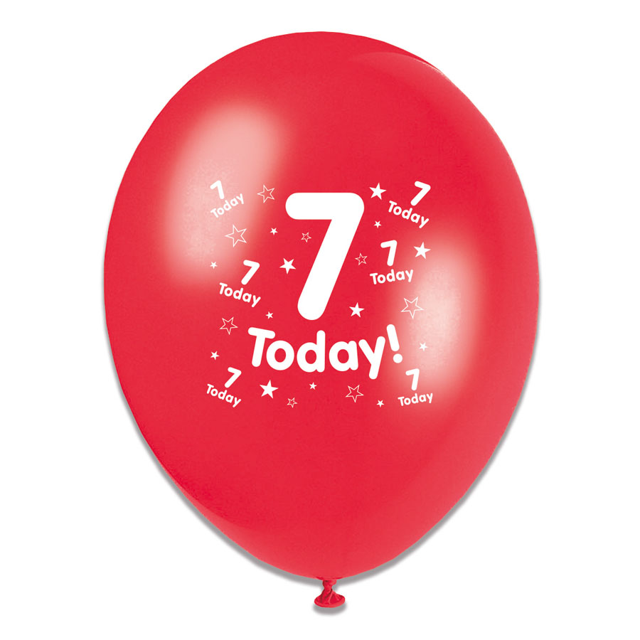 Tiger Feet Age 7 Birthday 10" Balloons 6x8pk