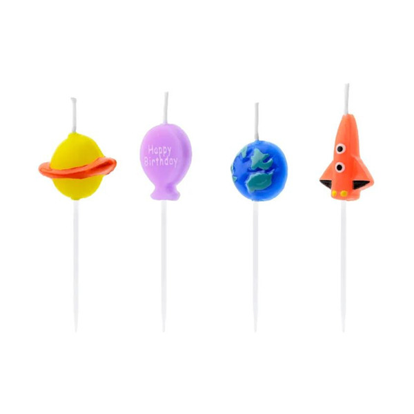 PartyDeco 4 Pack Party Candle Space