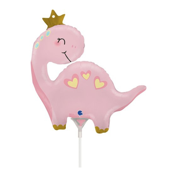 Pink Dinosaur 14" Mini Foil Balloon