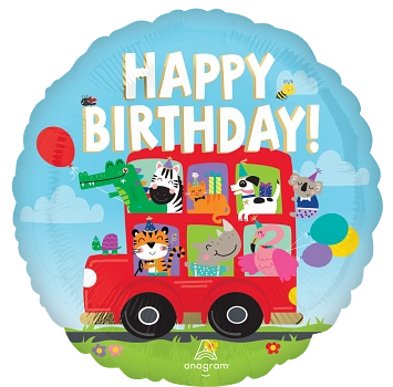 Anagram Birthday Party Bus 18" Foil Balloon