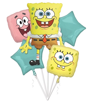 Anagram Foil Balloon Bouquet SpongeBob