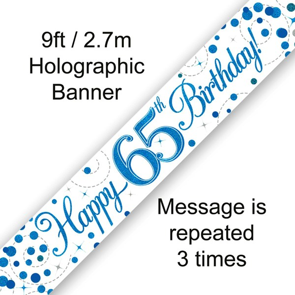 Oaktree Banner Sparkling Fizz Age 65 Blue 9ft