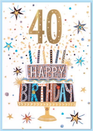 Isabel's Garden 6 Pack Cards C50 Birthday Age 40