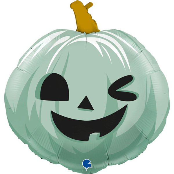 Grabo Foil Balloon Funny Pumpkin Green 22