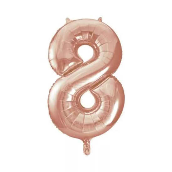 Unique Foil Balloon Rose Gold 34" Number 8