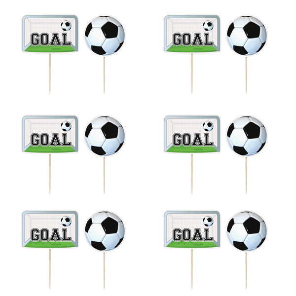 Football Cake Topper 6pk