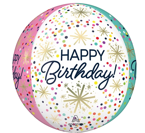 Anagram Confetti Sprinkle 15" Orbz Balloon