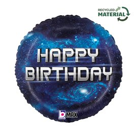 Grabo Foil Balloon Blue Galaxy Birthday 18