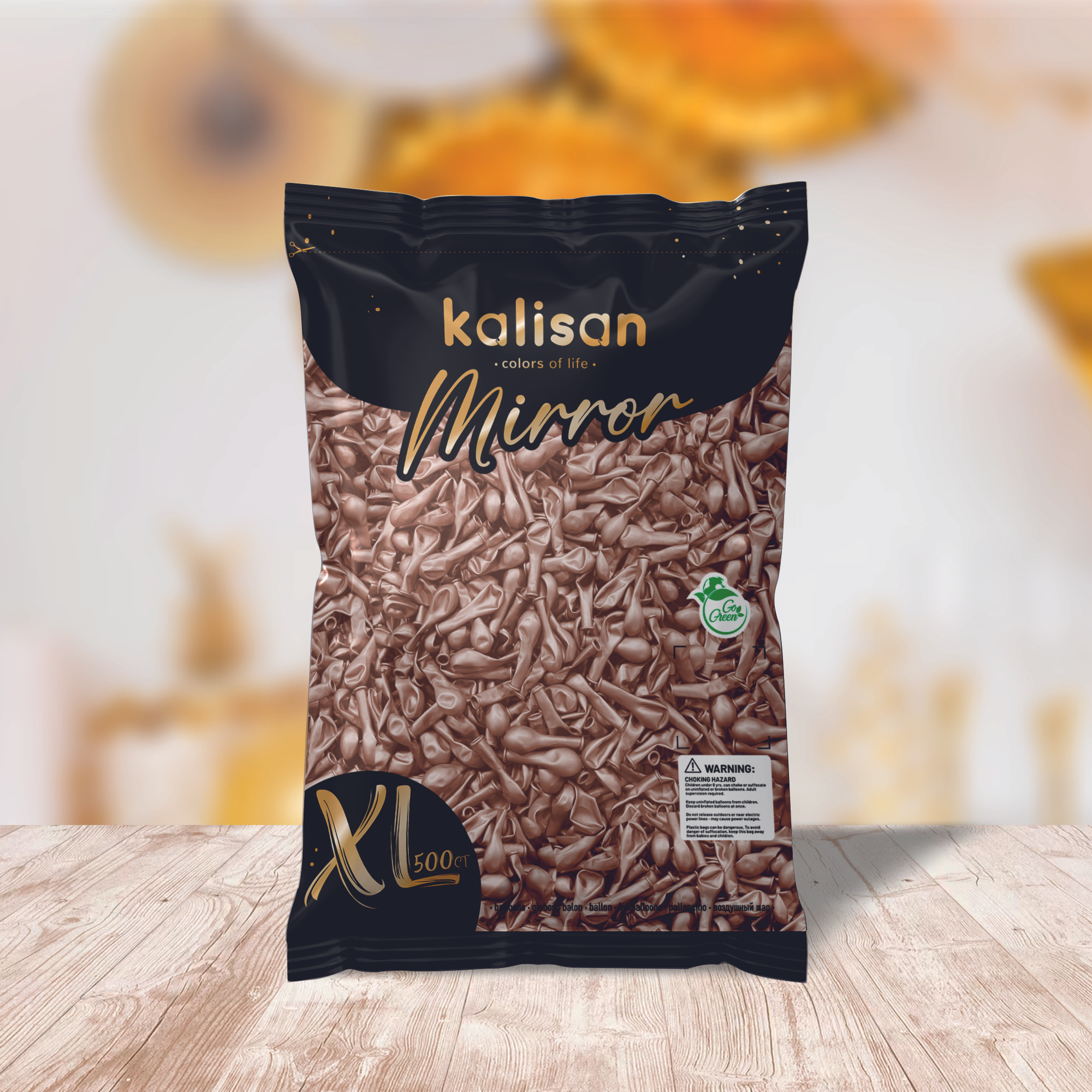 Kalisan Mirror Rose Gold 5" Latex Balloons 500pk