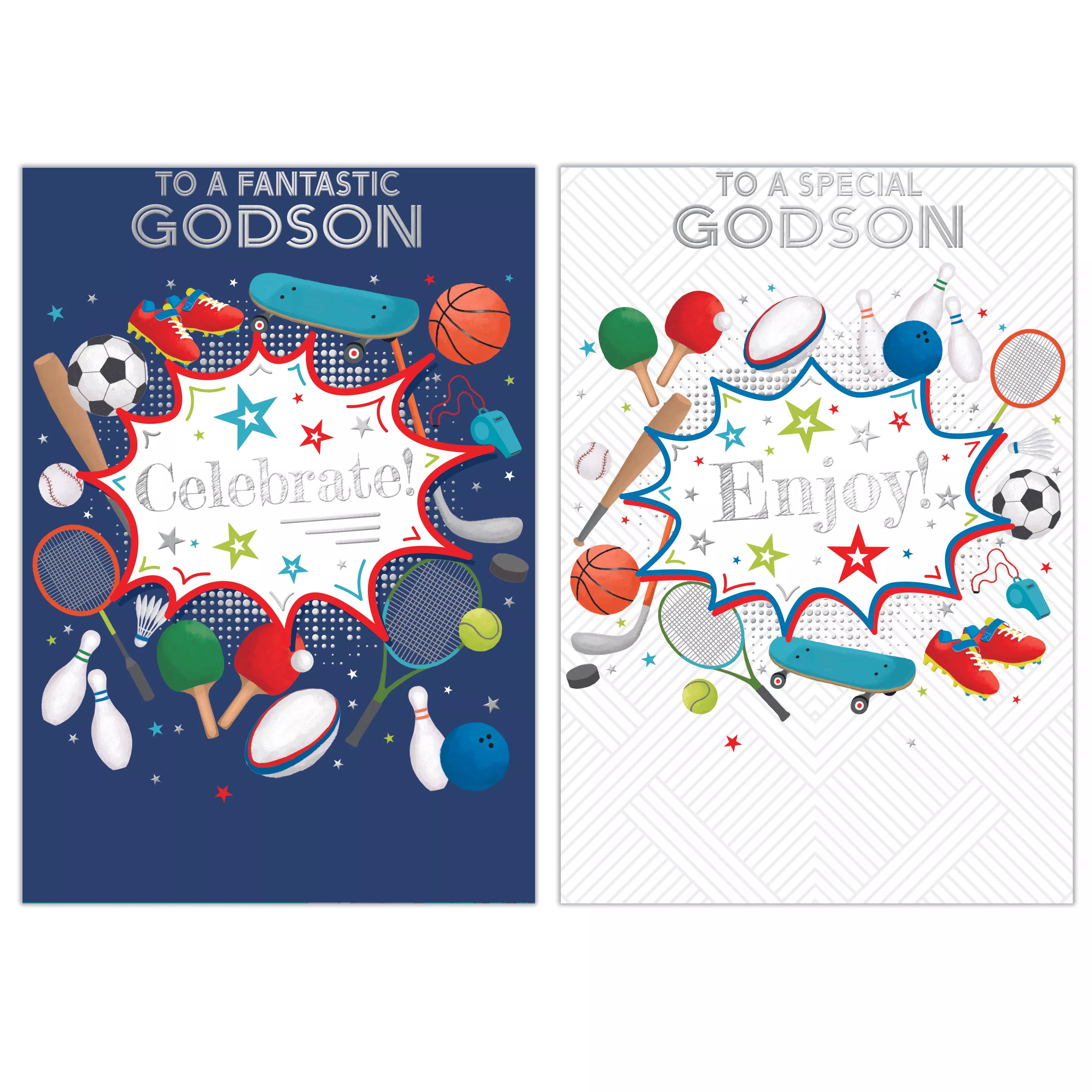 Poppyhill 12-pack birthday cards for godson, featuring colorful designs and heartfelt messages, perfect for celebrating special occasions.