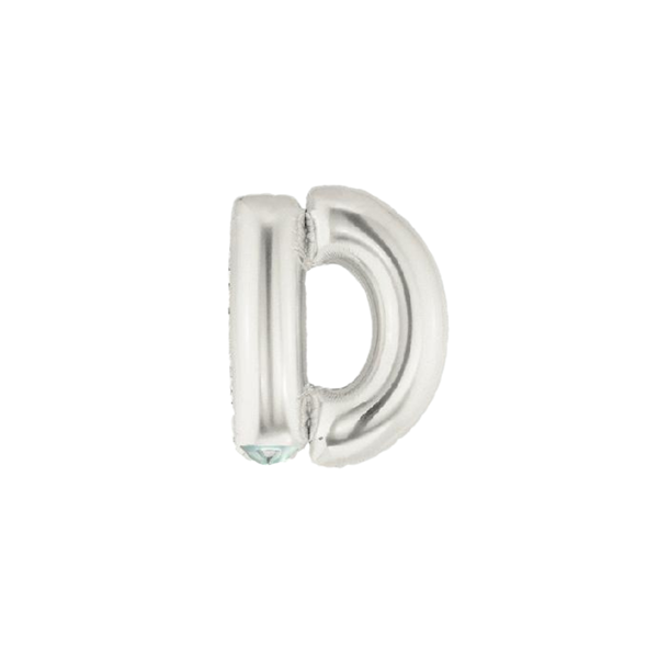 Oaktree Foil Balloon Silver 7" Letter D