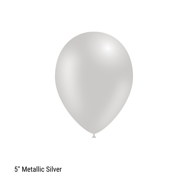 Decotex Pro Metallic Silver 5" Latex 100pk