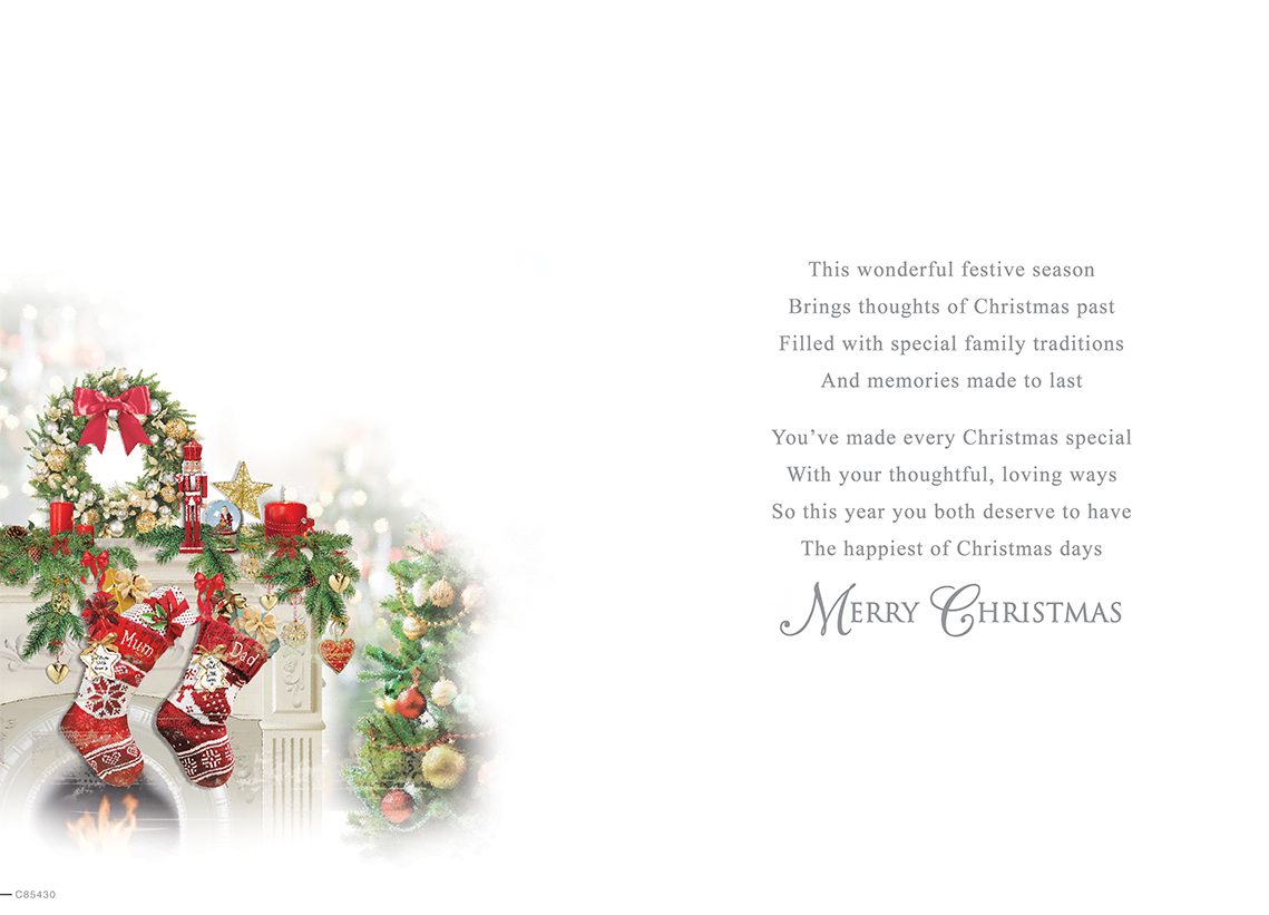 Regal 6 Pack C75 Cards Christmas Mum & Dad