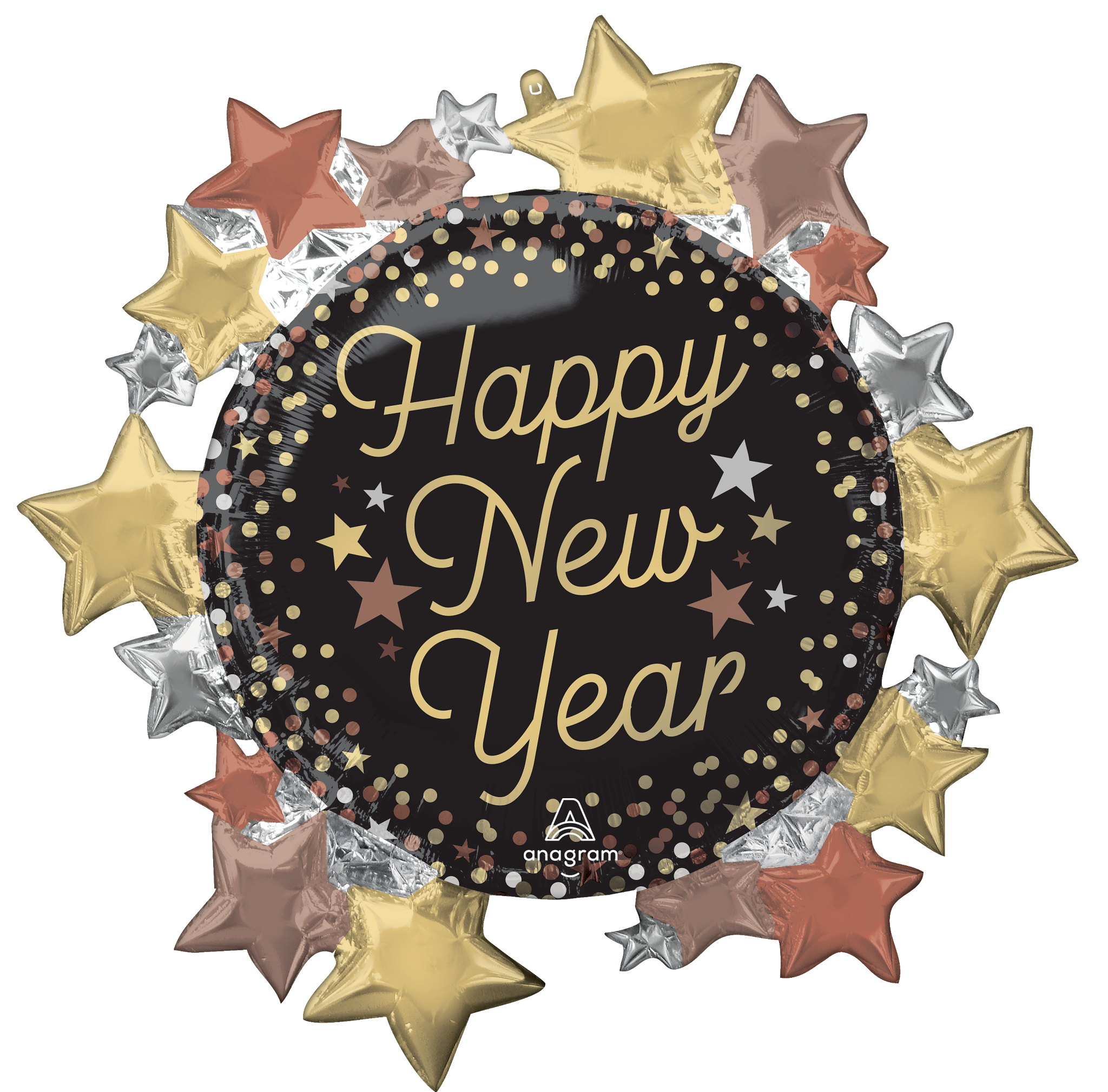 Anagram Luxe New Year Stars 30" Foil Balloon