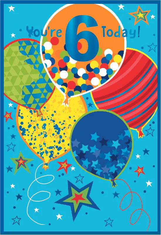 Simon Elvin C50 Birthday Age 6 6pk