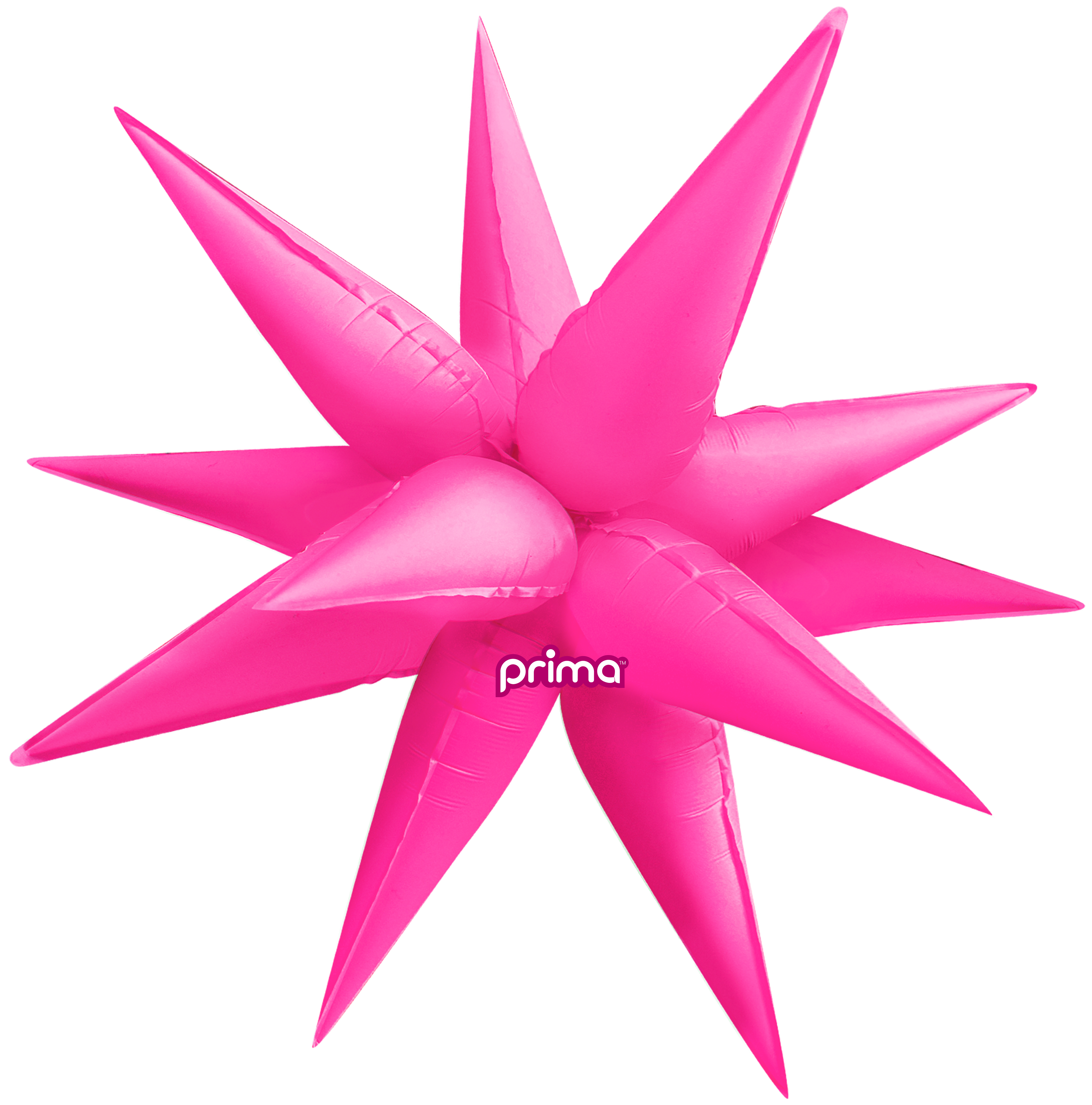 Prima Foil Balloon Electric Pink Starburst 26"