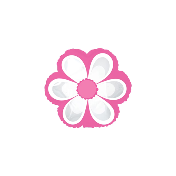 CTI Foil Balloon Daisy White & Pink 9"