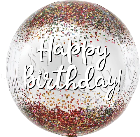 Anagram Birthday Sequins 15" Orbz Foil Balloon