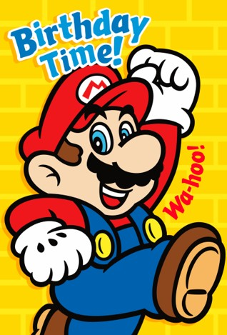 Hallmark 6 Pack Cards C32 Birthday Mario