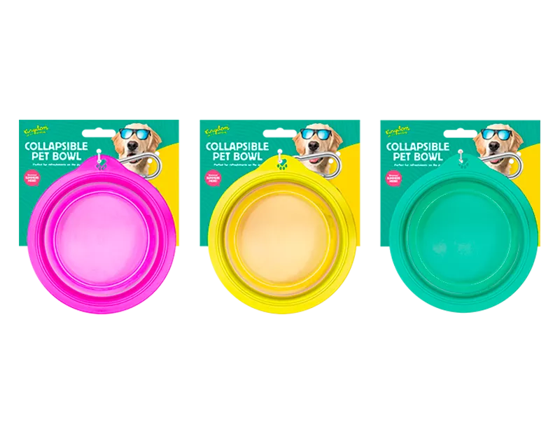 Collapsible Pet Bowl 18cm (Colour May Vary)