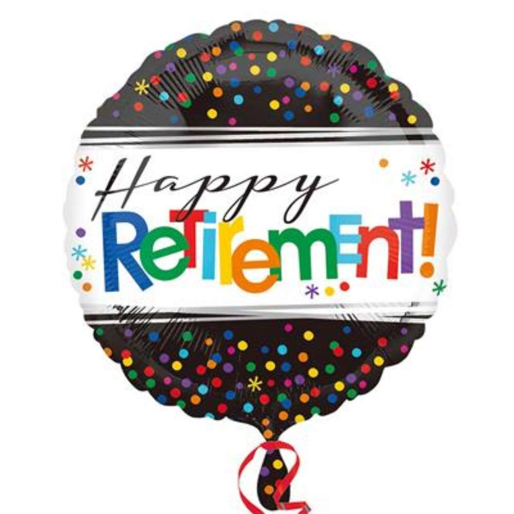 Anagram Foil Balloon 18" Round Black Confetti