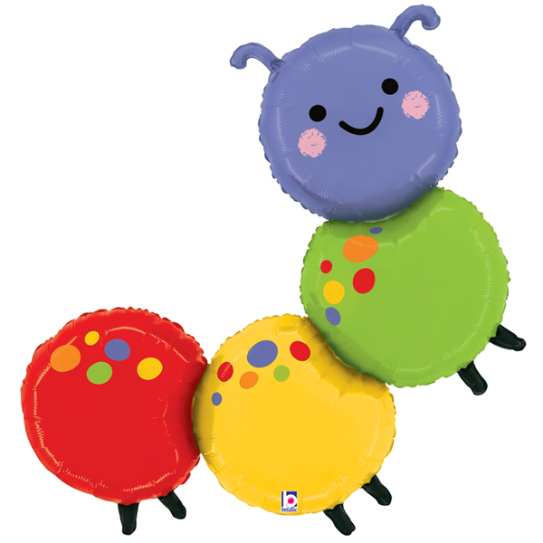 Grabo Colourful Caterpillar 39" Large Foil Balloon