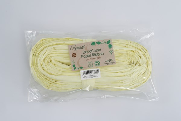 Eleganza Decocrush Paper Ribbon Ivory 20m