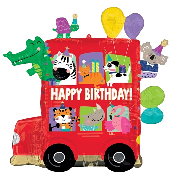 Anagram Birthday Party Bus 28" Foil Balloon