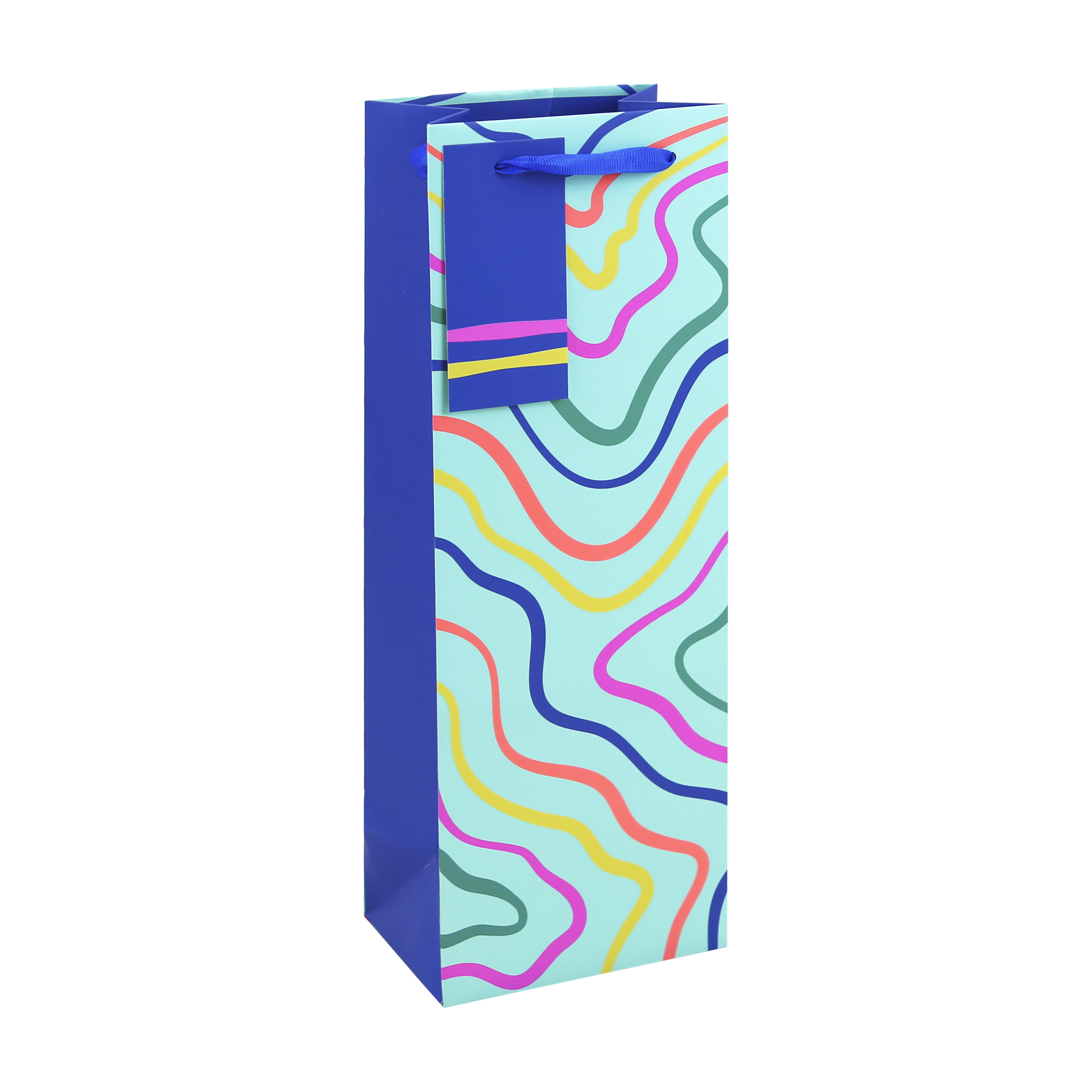 Eurowrap 6 Pack Gift Bag Neon Wave Bottle