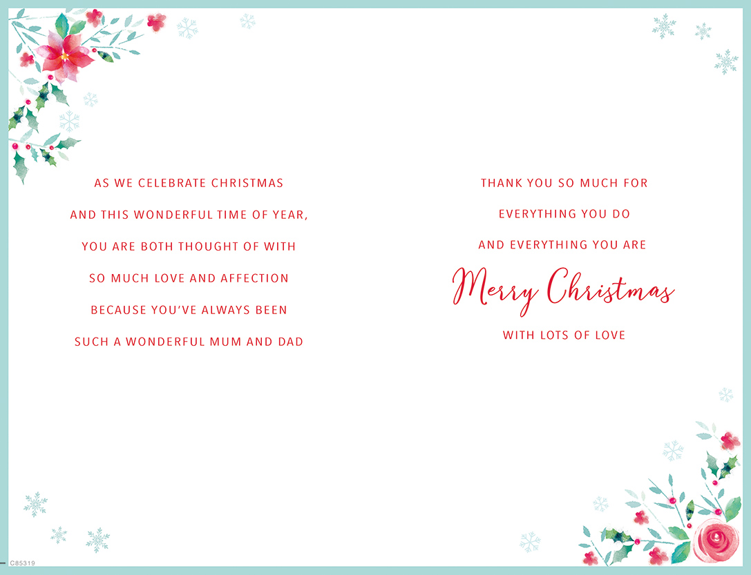 Regal 6 Pack C90 Cards Christmas Mum & Dad