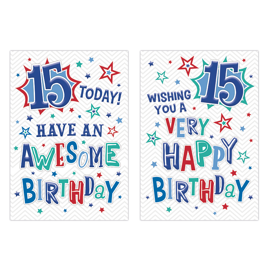 Poppyhill 12 Pack Cards C50 Kids Birthday Age 15
