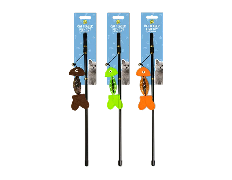 Cat Teaser Fish Toy (Colour May Vary)