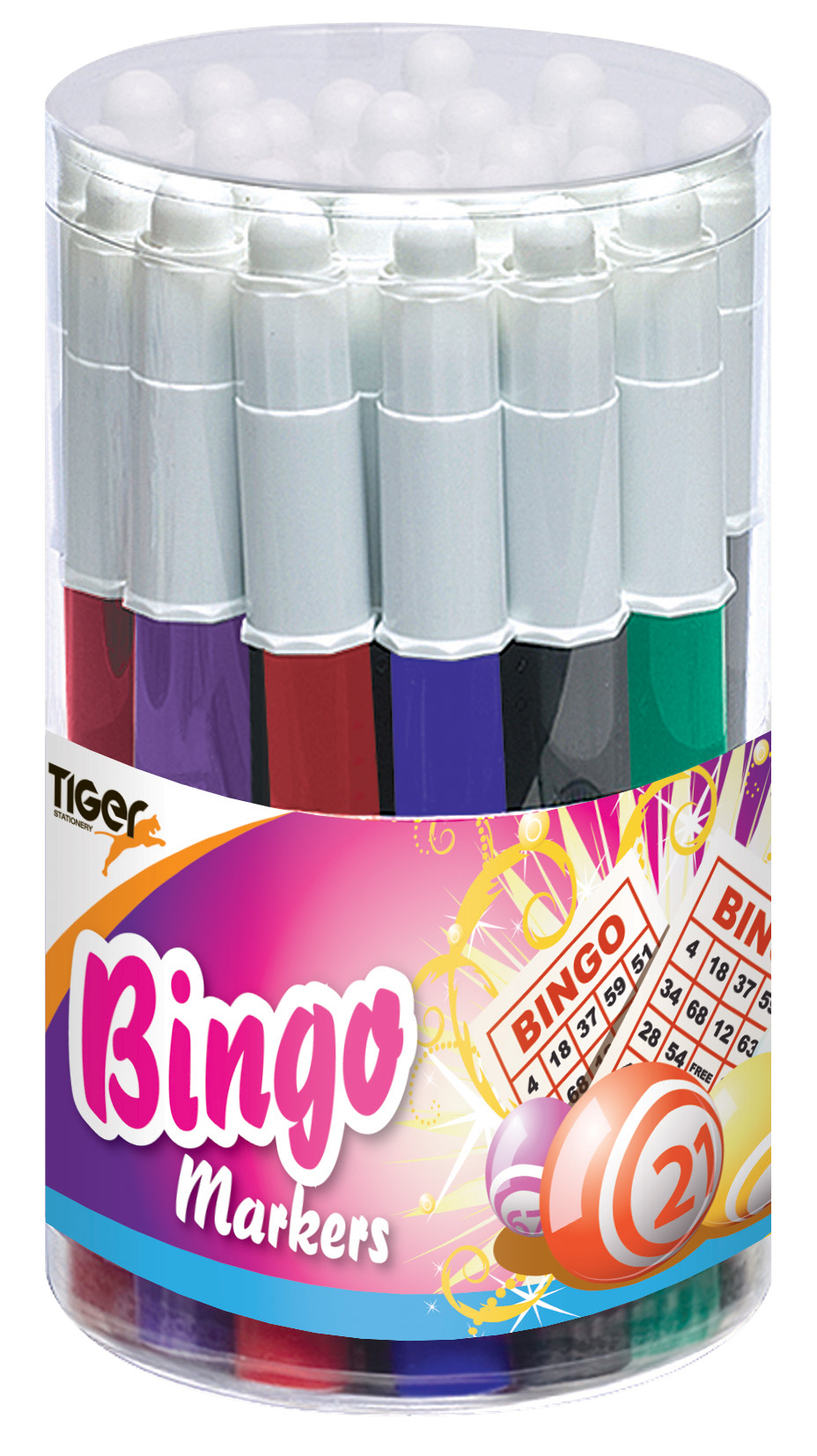 Bingo Markers Tub Asst 24pk
