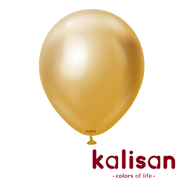 Kalisan Mirror Gold 18" Latex Balloons 25pk