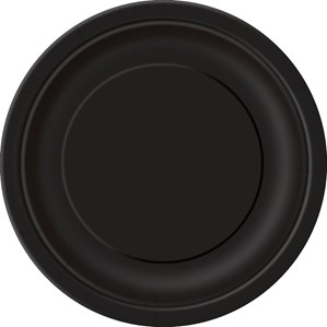 Unique 8 Pack Plates Midnight Black Round 9