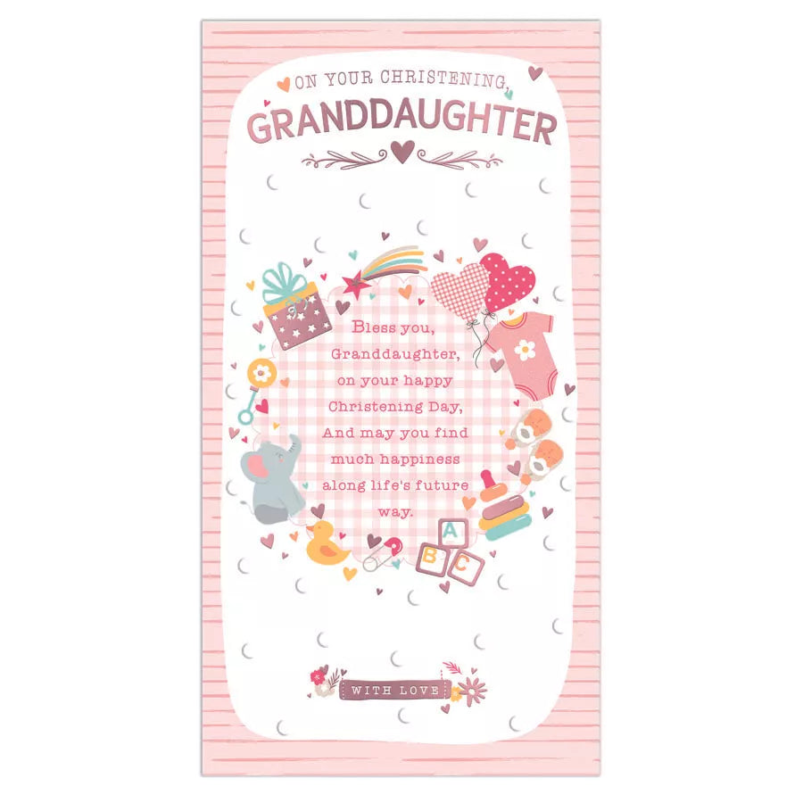 Set of six Prelude C55 Christening granddaughter cards with elegant designs, perfect for special occasion greetings.