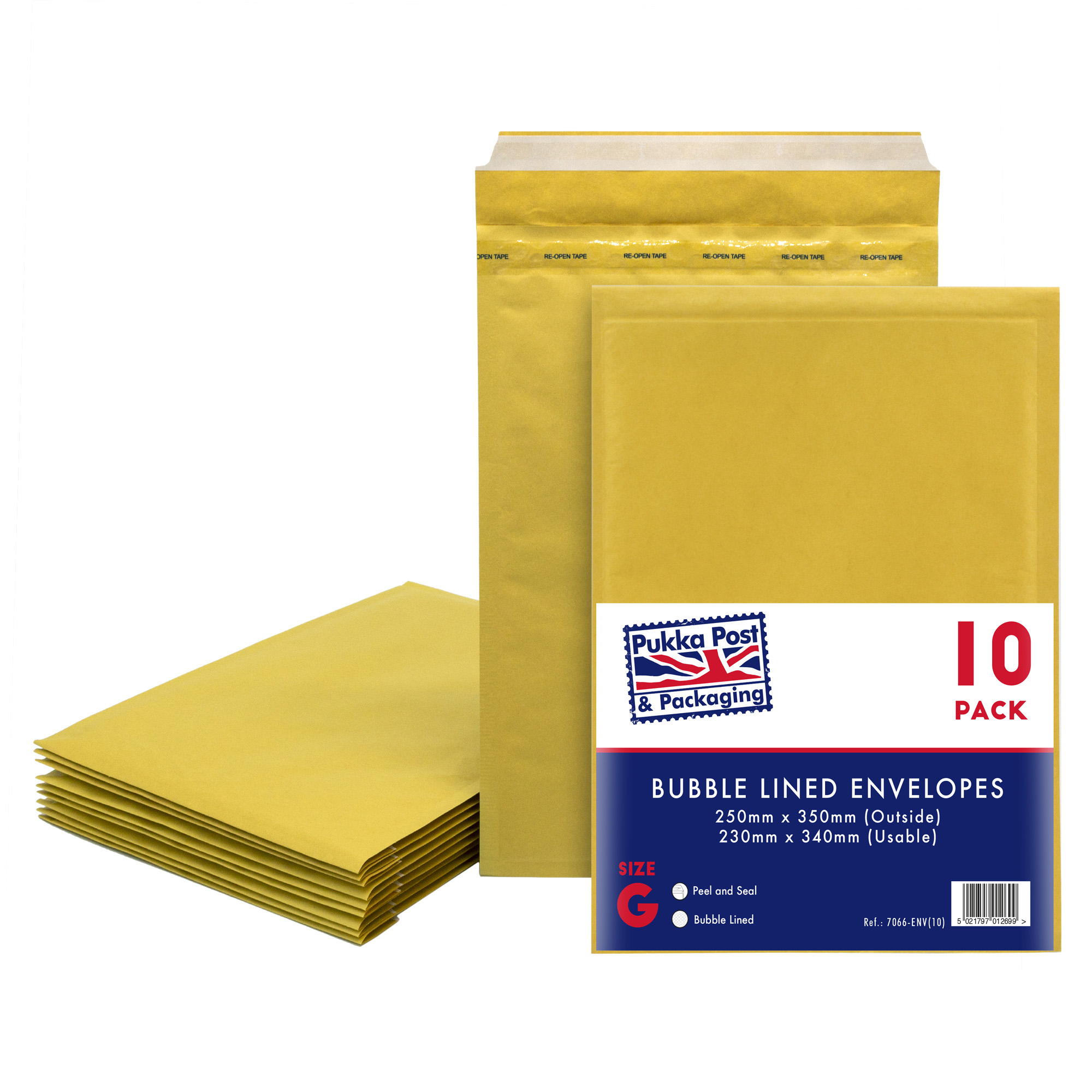 Pukka Envelopes Padded G 240x340mm 10pk