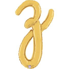 Grabo Foil Balloon Gold Script 14" Letter Z