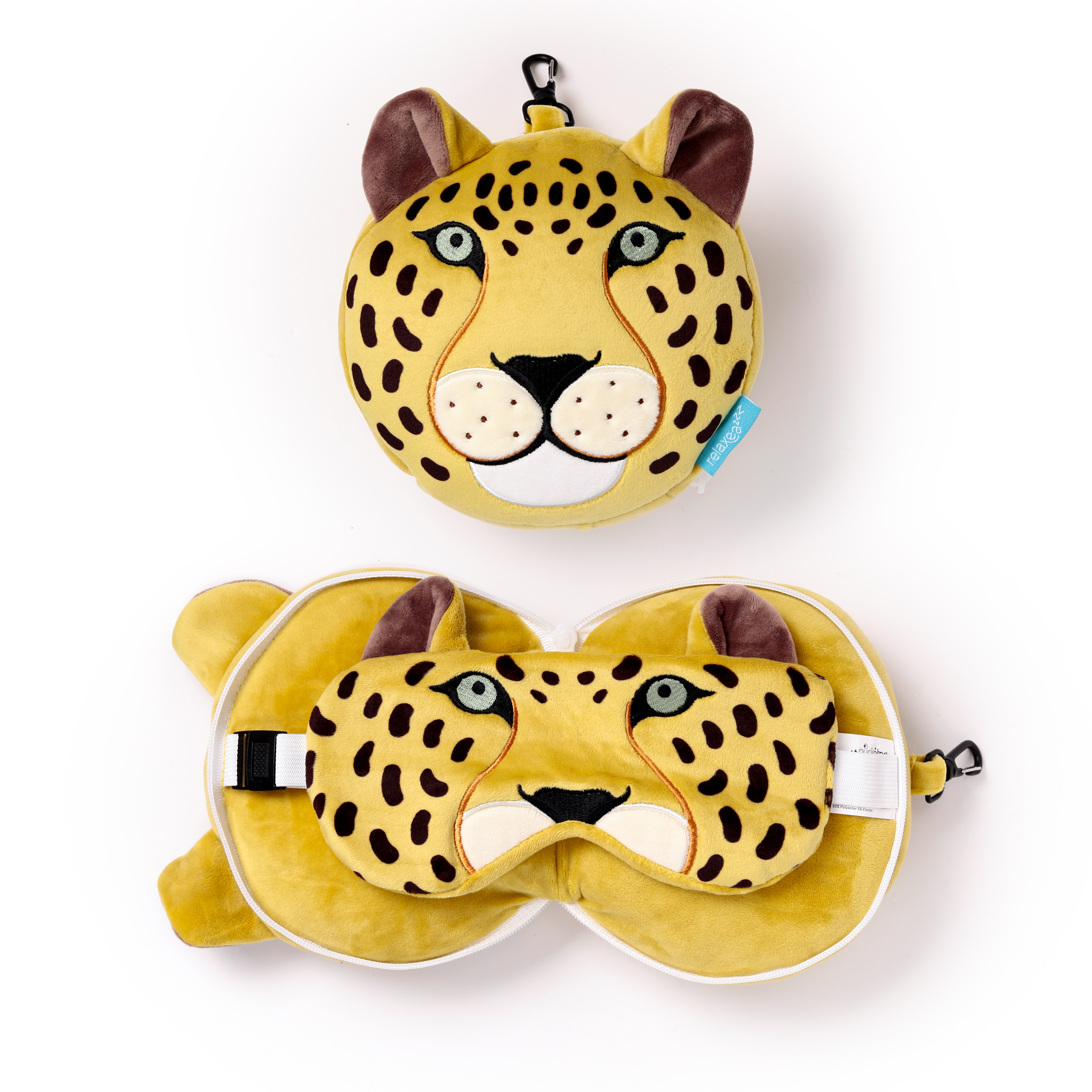 Leopard Travel Pillow And Eye Mask Relaxeazzz