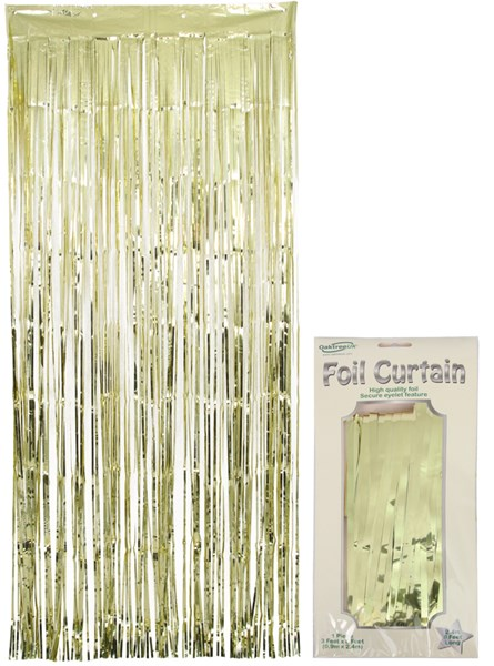 Metallic Gold Foil Door Curtain 2.4M