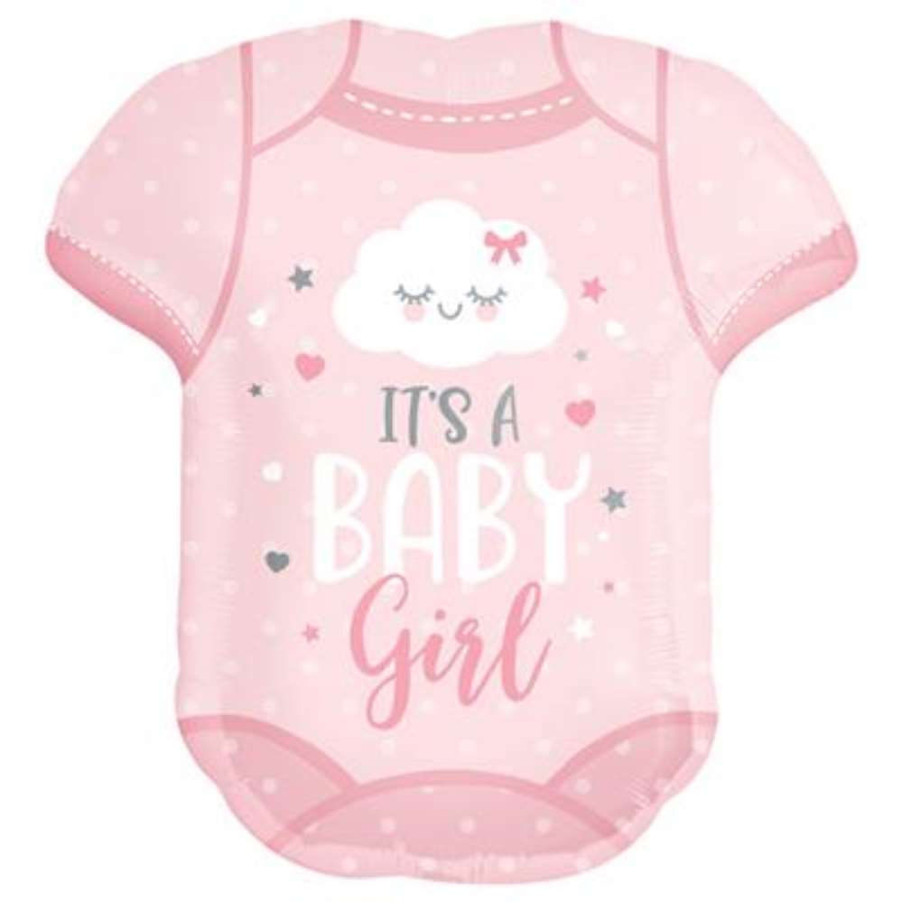 Anagram Foil Balloon Pink Baby Onesie 24"