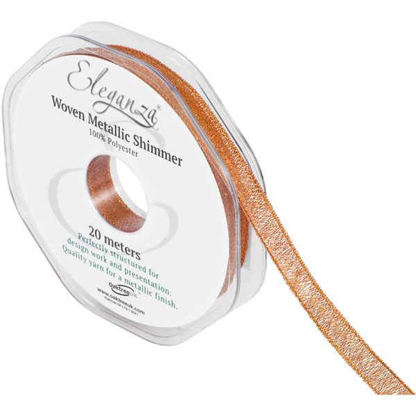 Eleganza Metallic Ribbon Copper 10mm x 20m