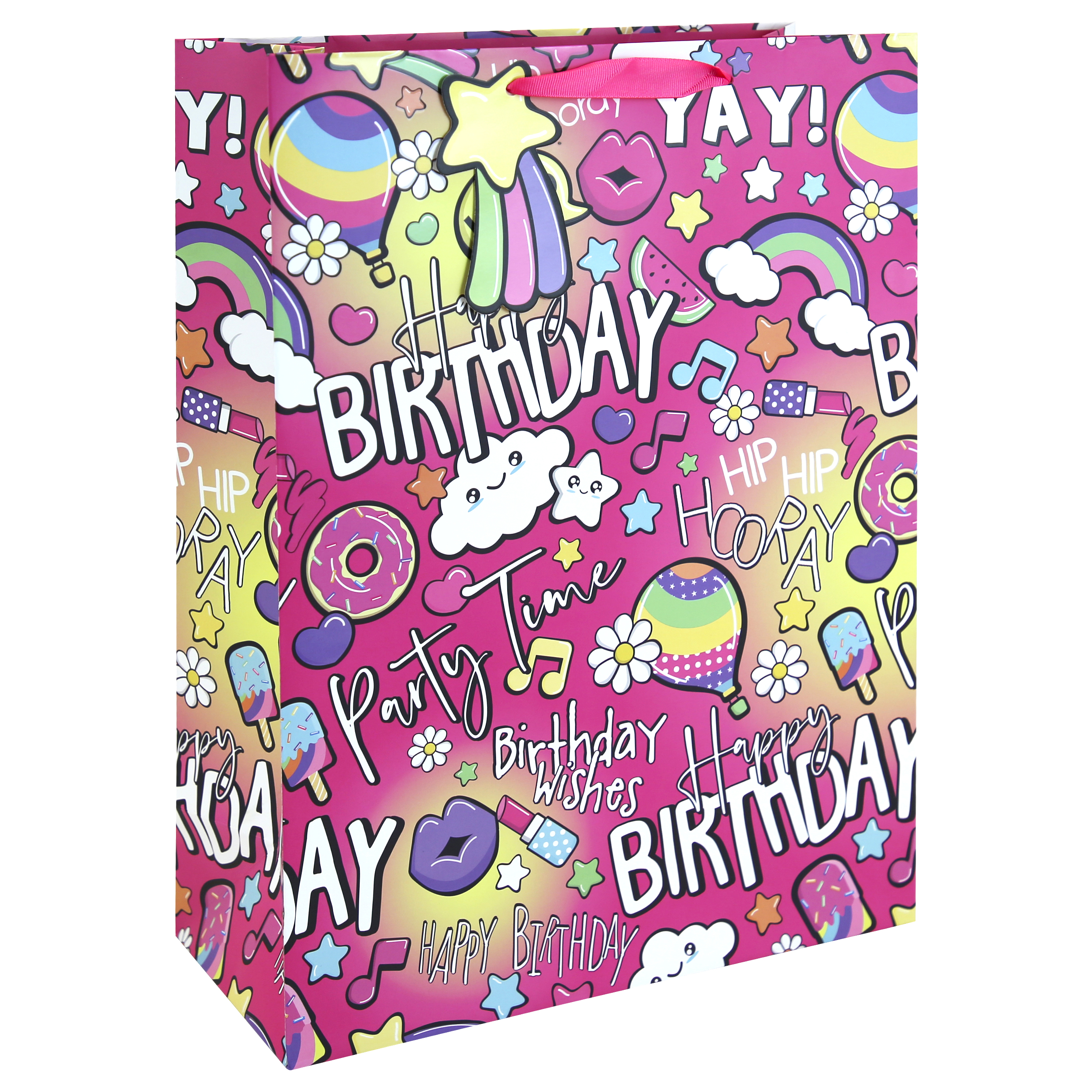 Eurowrap 6 Pack Gift Bag Girly Text Extra Large