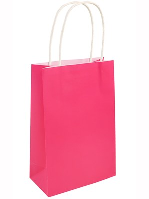 Small Hot Pink Gift Bag 24pk