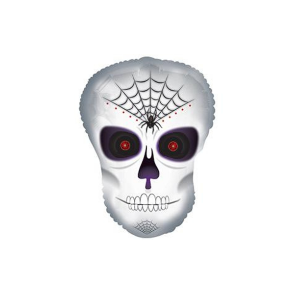 Halloween Spider Skull 12" Mini Shape Foil Balloon