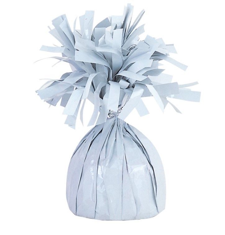 Unique Tassel Balloon Weight White 6oz