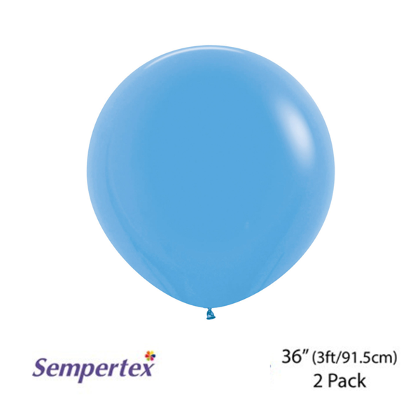 Sempertex Fashion Blue 36" Latex Balloons 2pk