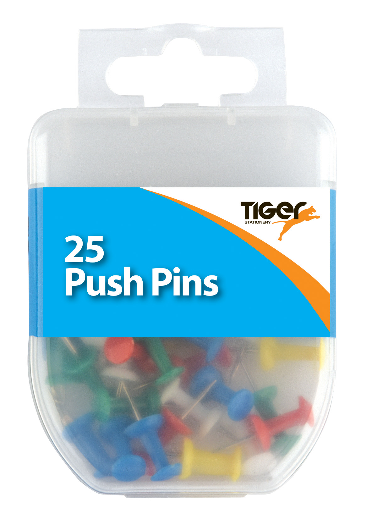 Tiger Stationery 10 Pack (10x25pcs) Push Pins